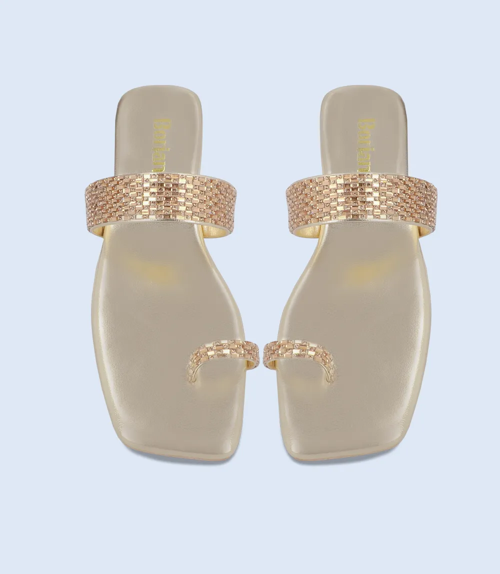 Formal Chappal for Women - BW8744 - Dull Gold