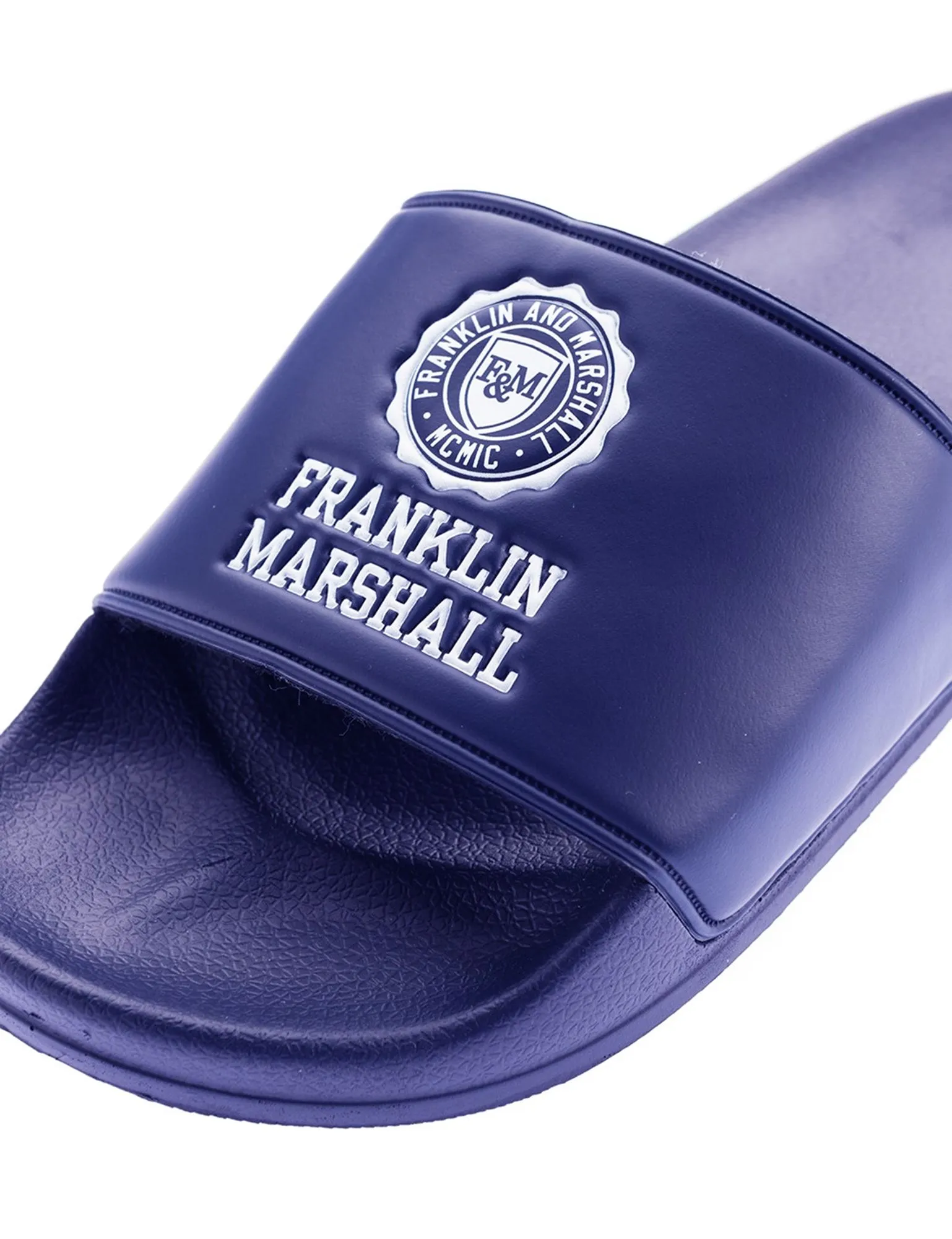 Franklin and Marshall Footwear Slip On Sliders Bluette