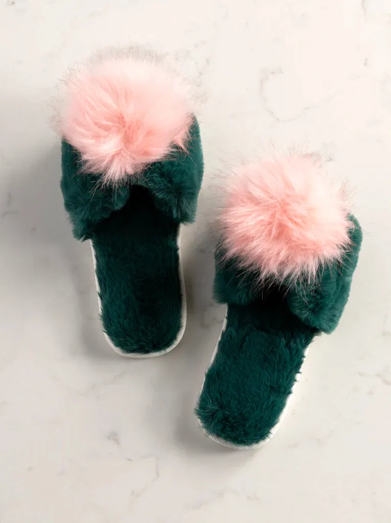 Green Amor Slippers