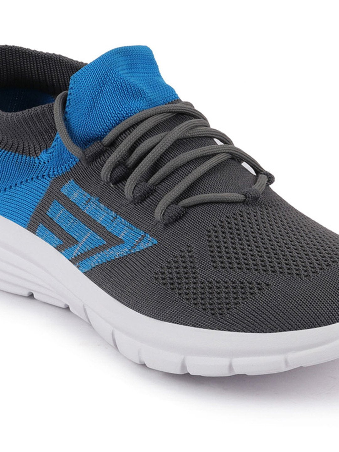 Grey Men's Lace-Up Running Shoes for Sports & Outdoors.