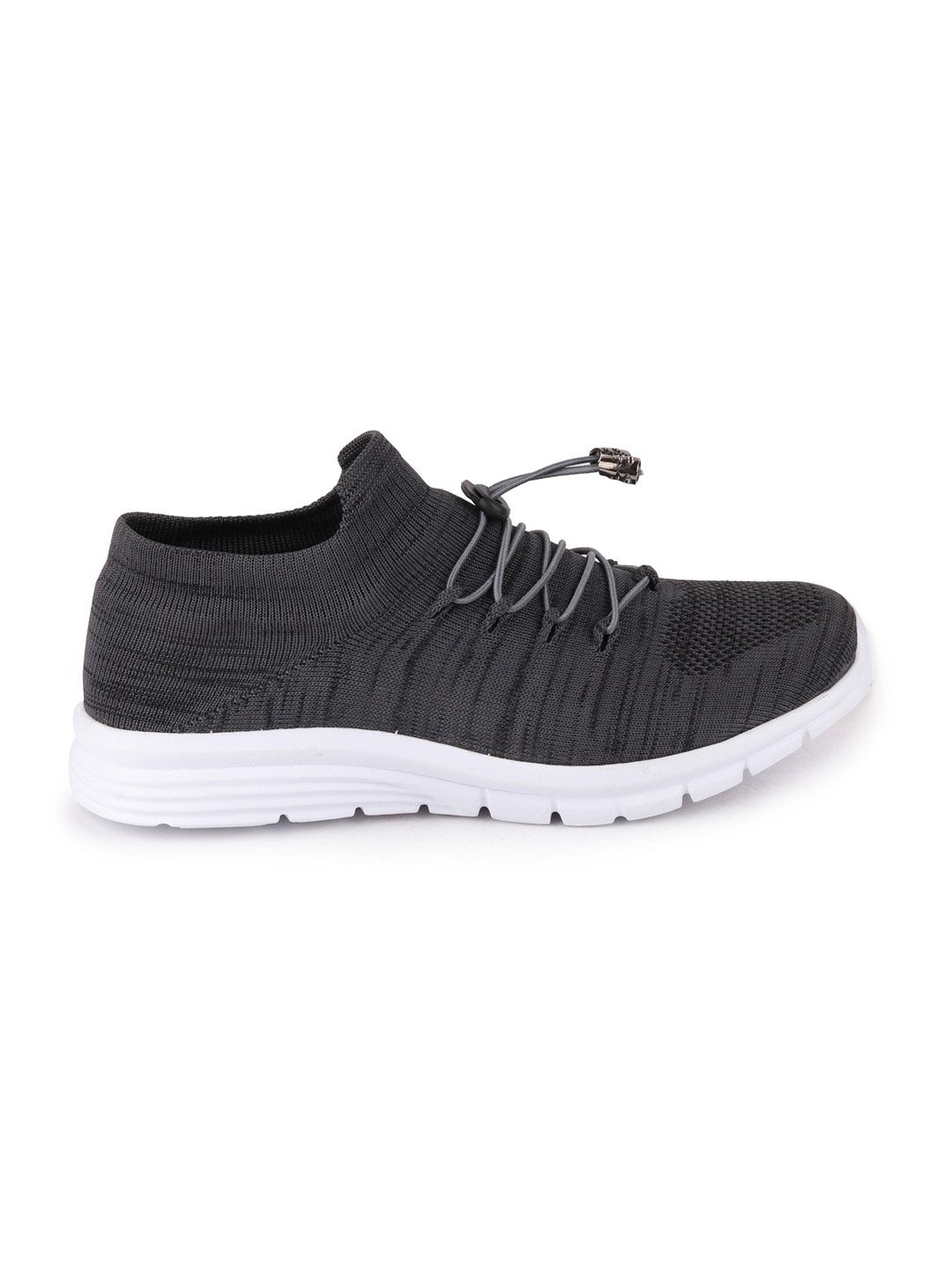 Grey Sports Lace-Up Outdoor Running Shoes for Men