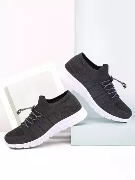 Grey Sports Lace-Up Outdoor Running Shoes for Men