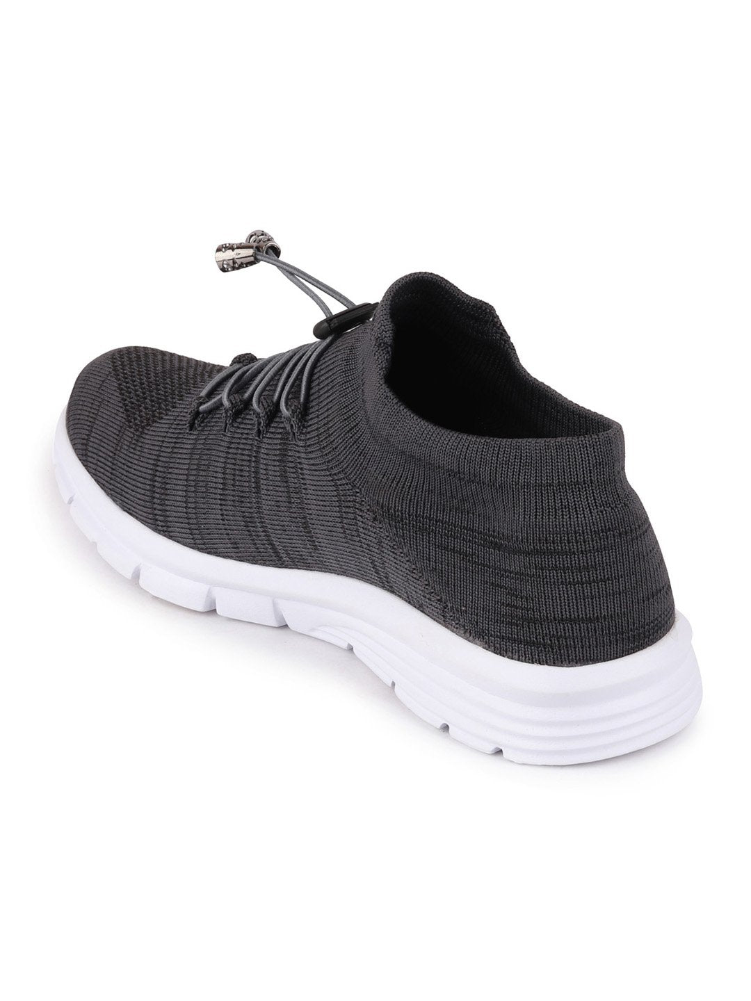 Grey Sports Lace-Up Outdoor Running Shoes for Men