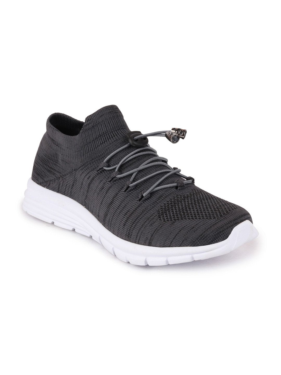 Grey Sports Lace-Up Outdoor Running Shoes for Men