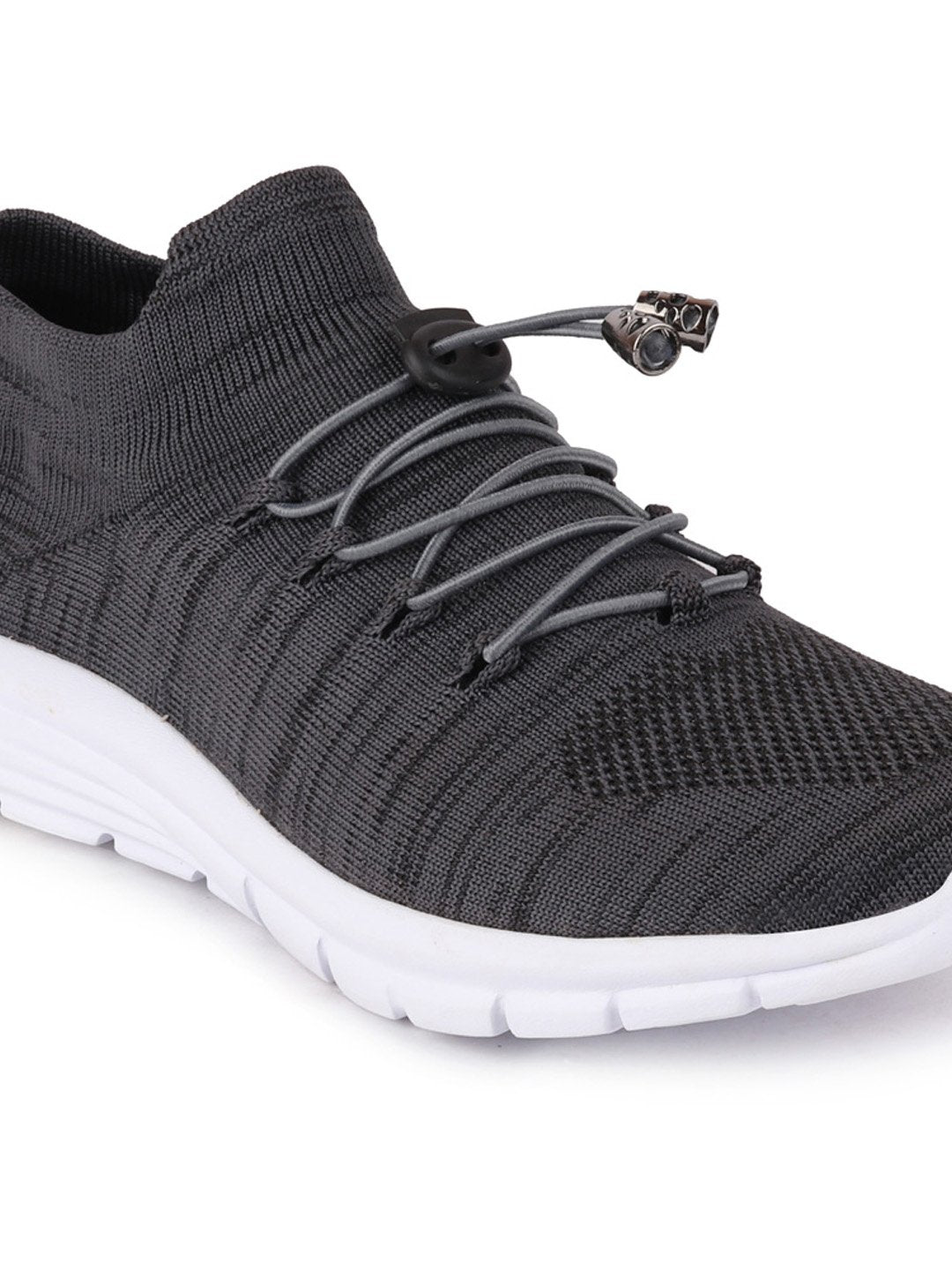 Grey Sports Lace-Up Outdoor Running Shoes for Men