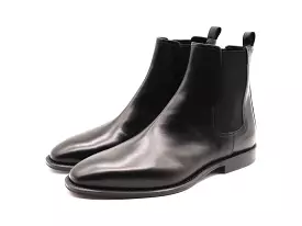 Halls Black Leather Chelsea Boots for Men