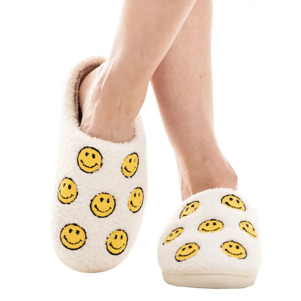 Happy Slippers with Smiley Faces