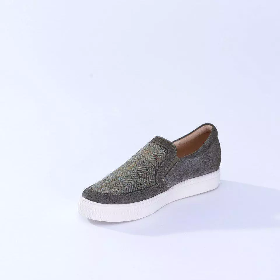 Harris Tweed & Suede Trainers for Women in 3 colors