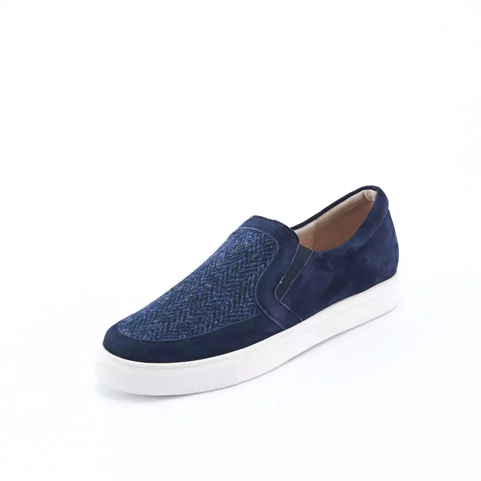 Harris Tweed & Suede Trainers for Women in 3 colors