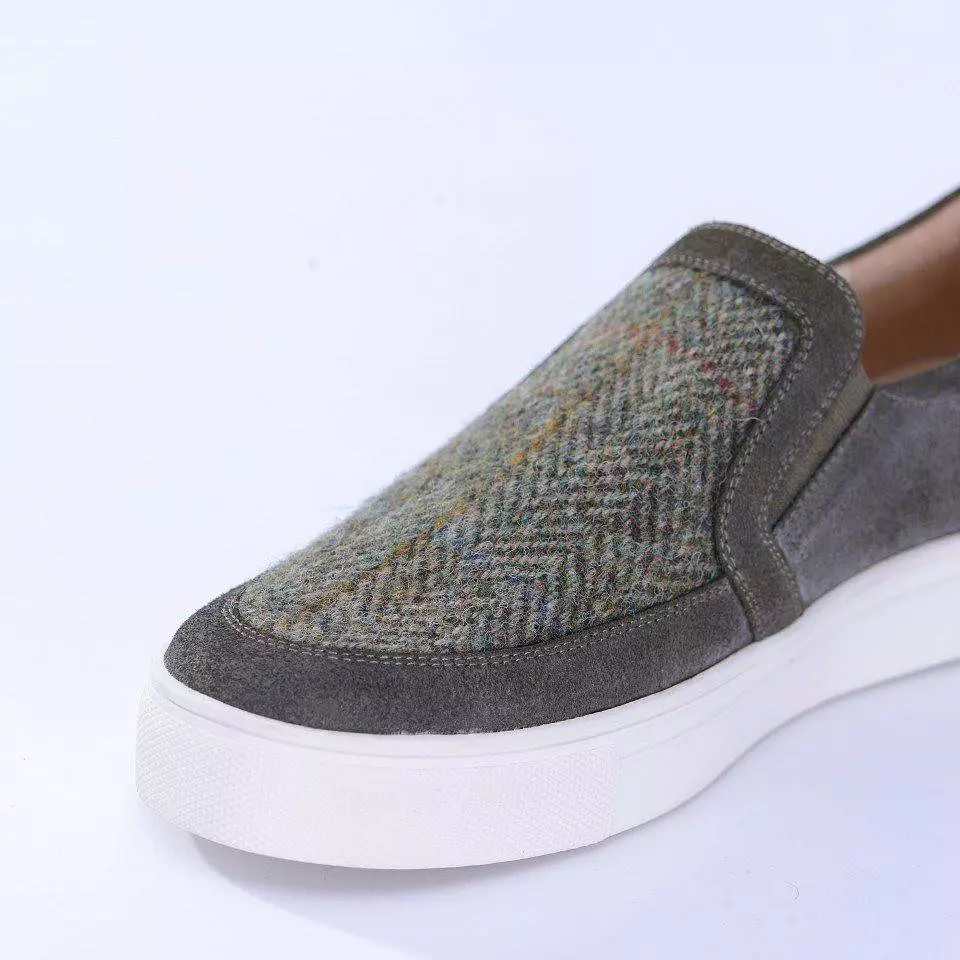 Harris Tweed & Suede Trainers for Women in 3 colors