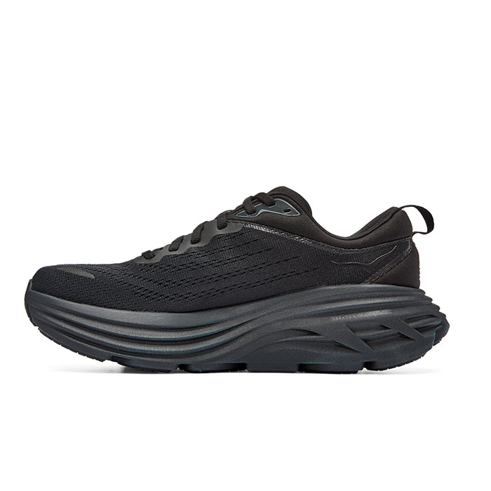 HOKA Bondi 8 Wide Black/Black - Women's Running Shoes