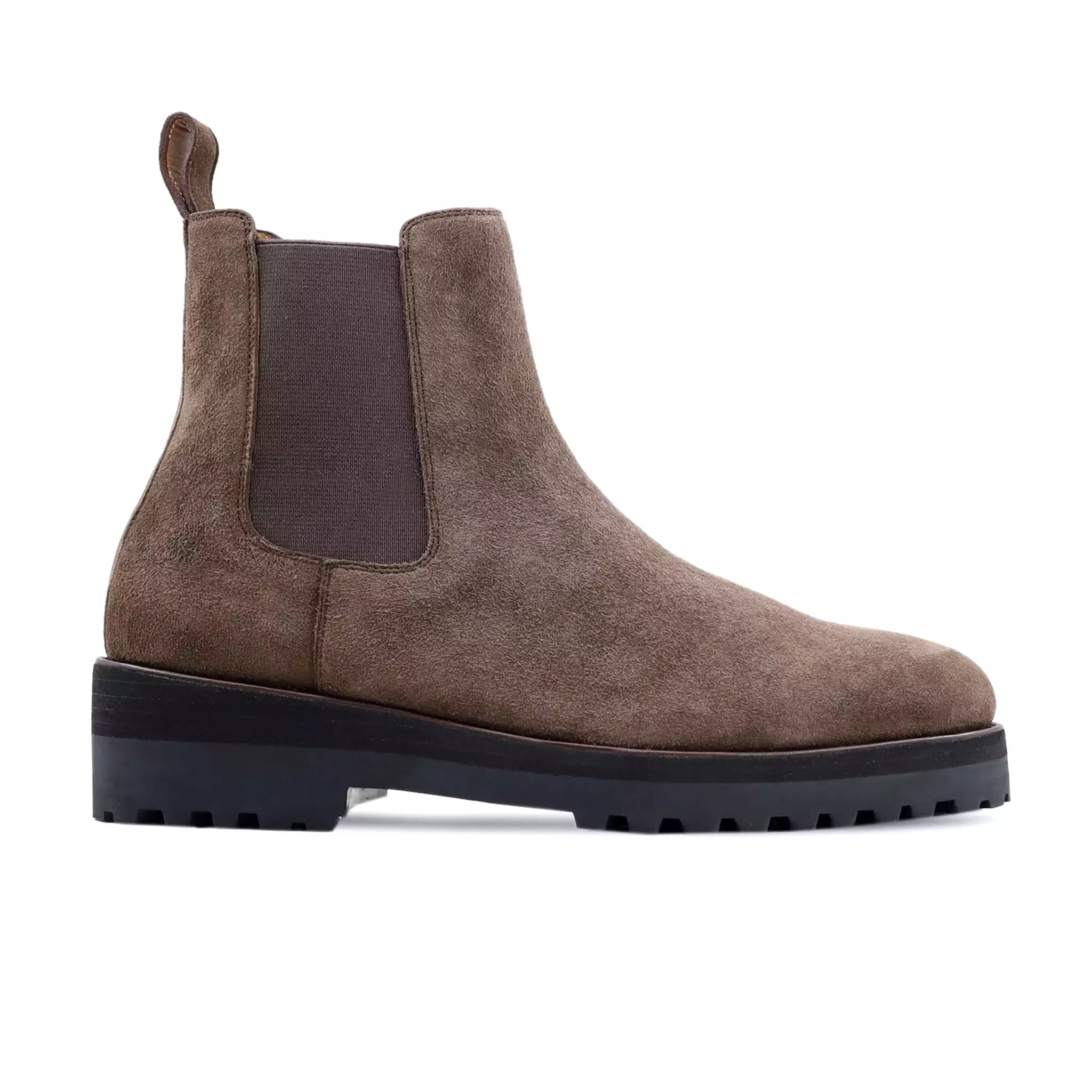 Jori Men's Dark Brown Kid Suede Chelsea Boot - Shop Now