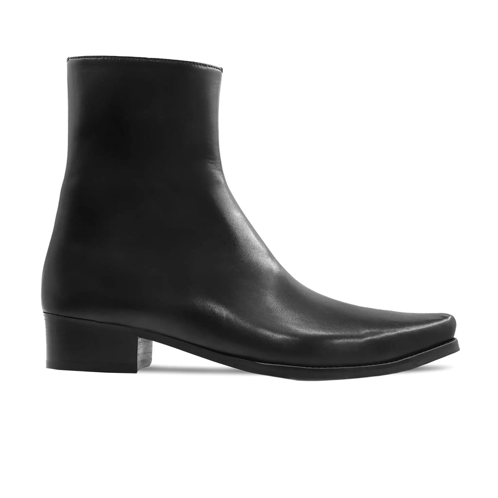 Kalun Black Calf Leather Chelsea Boot for Men