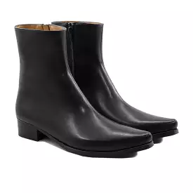 Kalun Black Calf Leather Chelsea Boot for Men