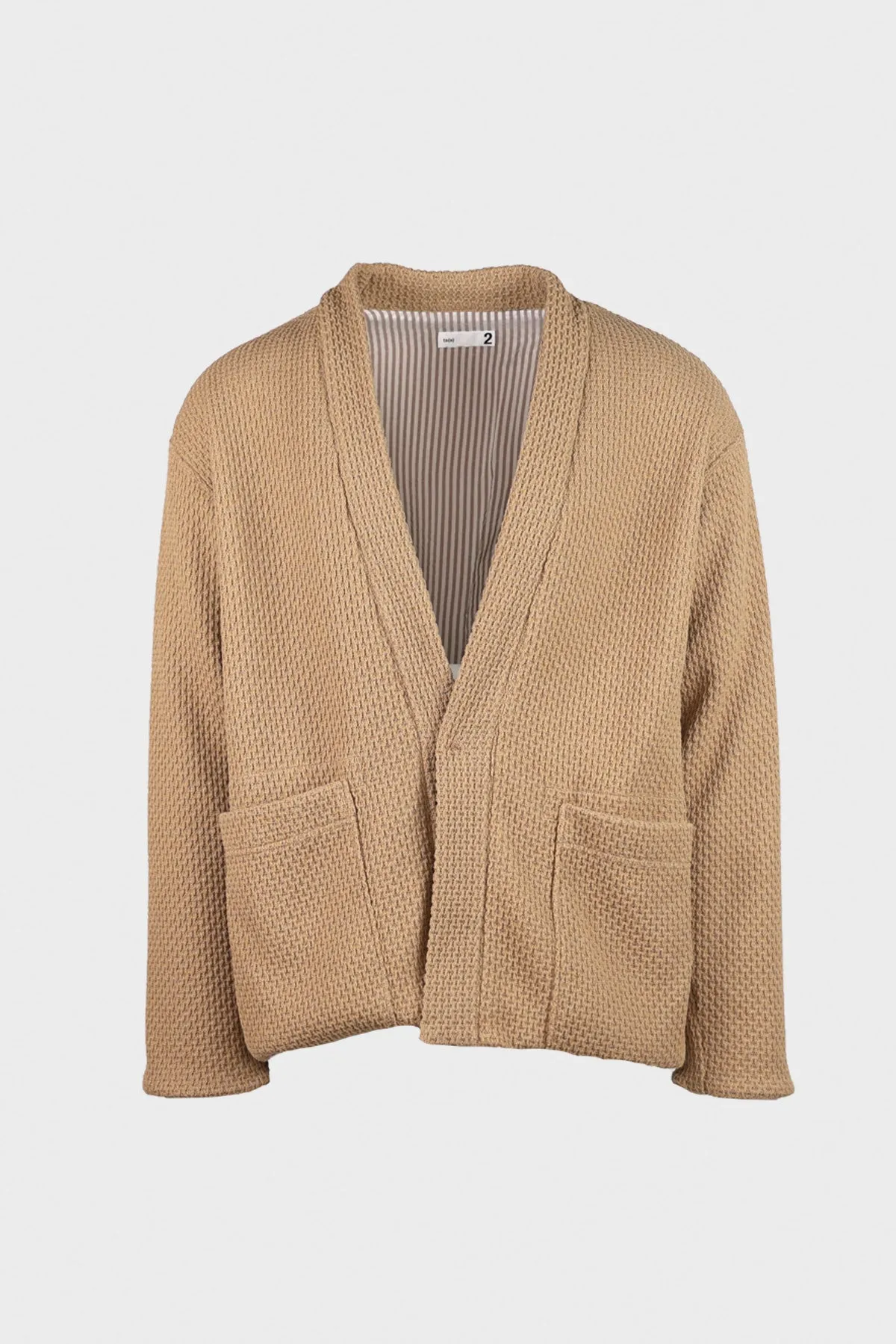 Knitty Jersey Lined Easy Cardigan Beige