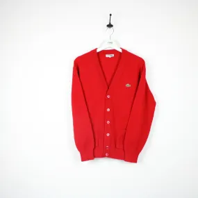 LACOSTE Knit Cardigan Red Medium