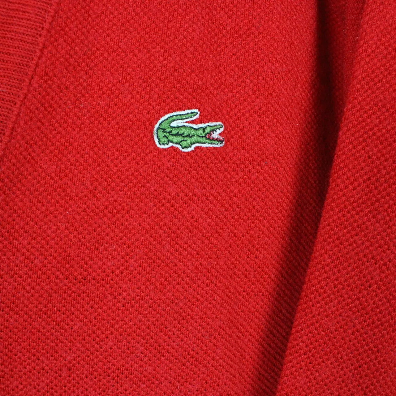 LACOSTE Knit Cardigan Red Medium