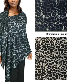 Leopard Print Poncho Shawl