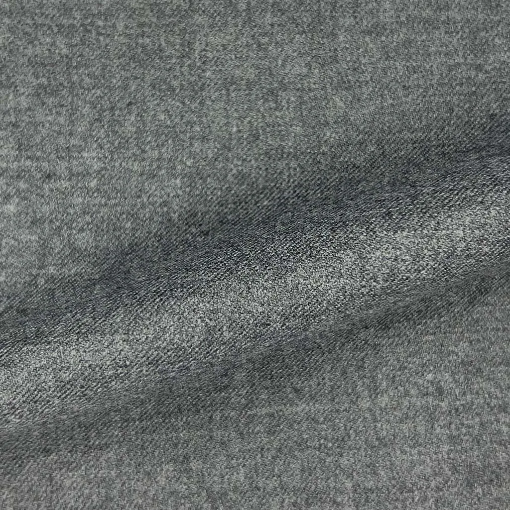 Light Grey Comfort Stretch Plain Weave Flannel