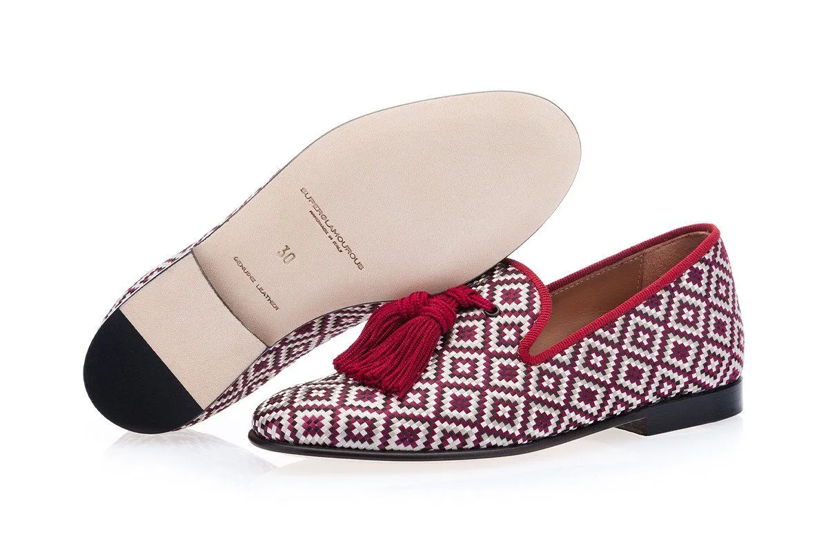 LOUIS BODRUM BURGUNDY SLIPPERS JUNIOR