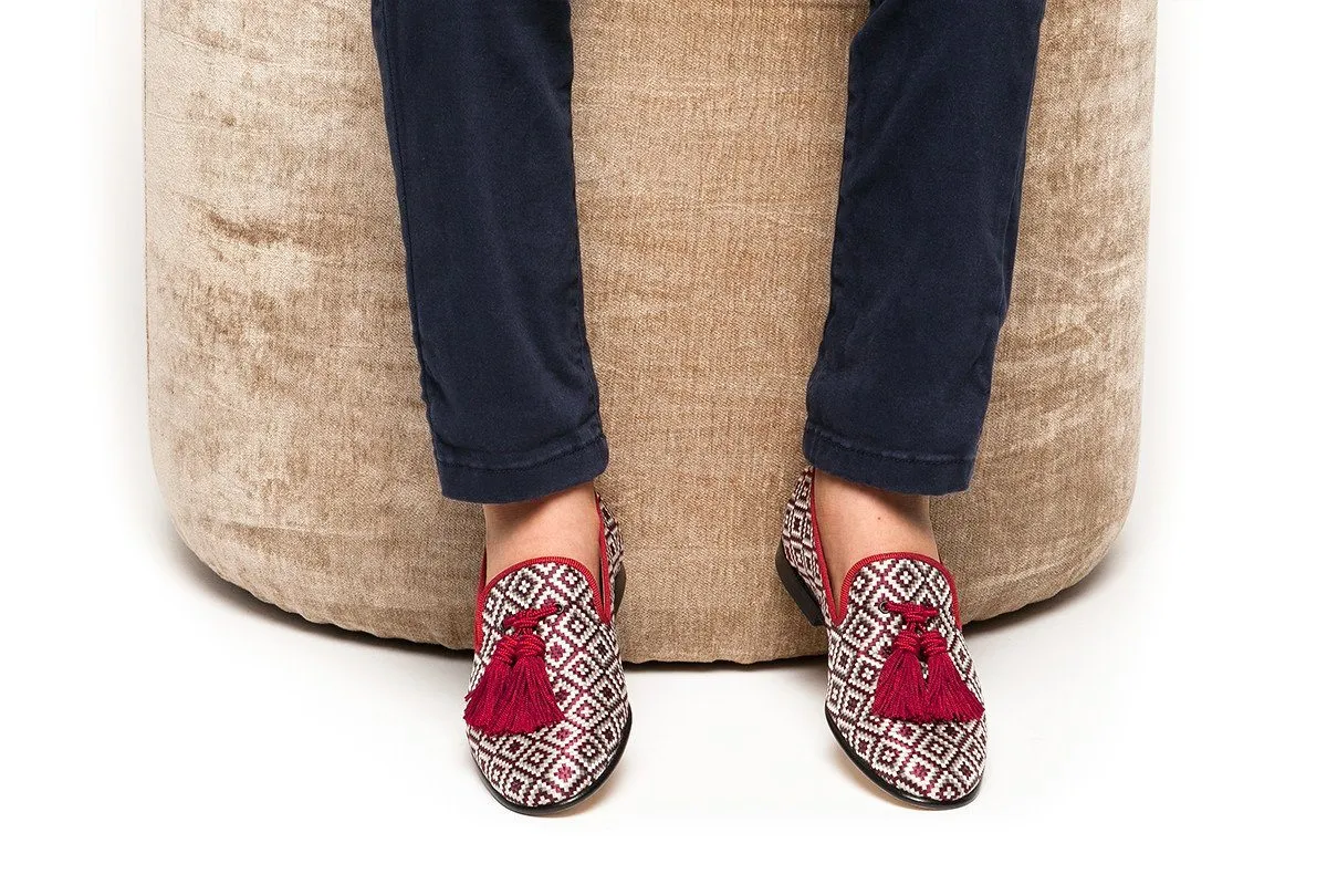 LOUIS BODRUM BURGUNDY SLIPPERS JUNIOR