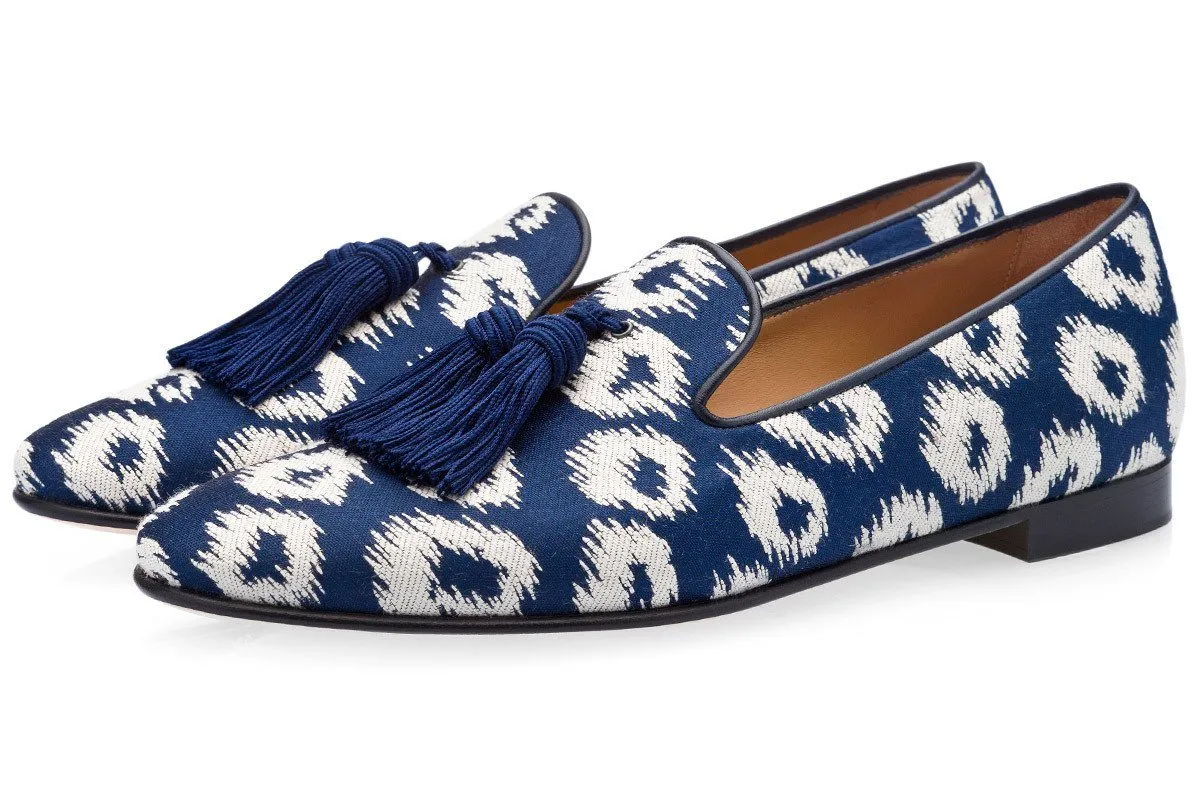 LOUIS RIVARENO NAVY SLIPPERS