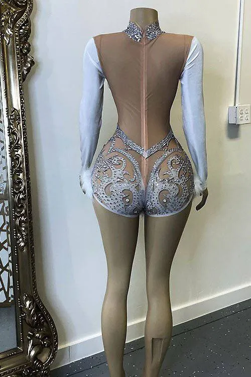 Lovelyn Diamante Bodysuit(Ready To Ship)