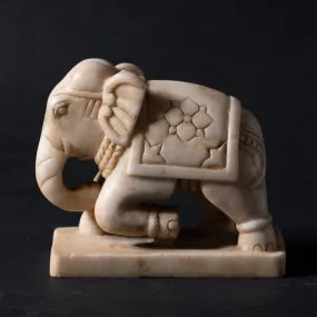 Marble Elephant Pair 7x3x6