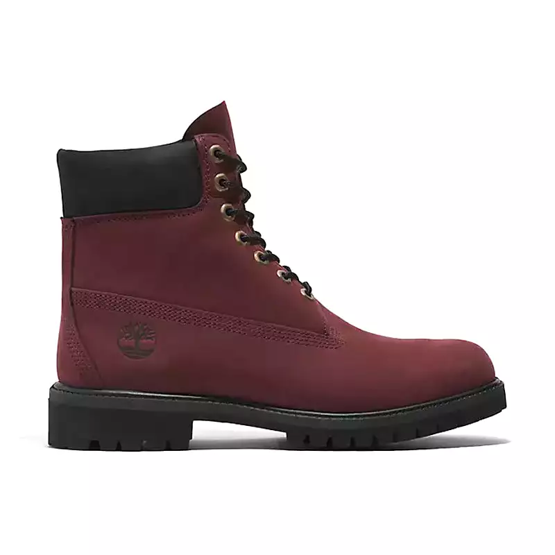 Men's 6 Waterproof Premium Burgundy Nubuck Shoes