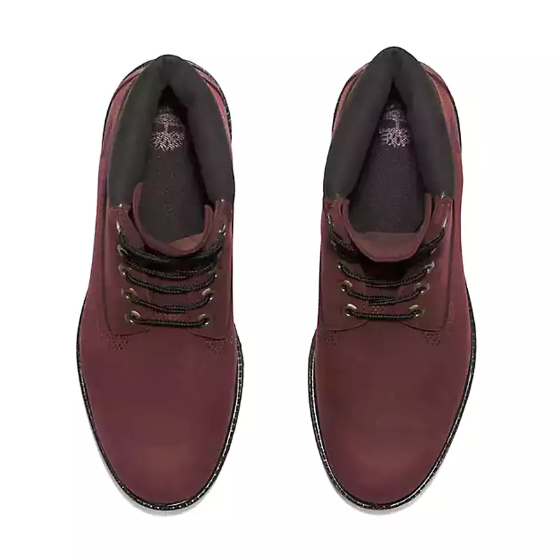 Men's 6 Waterproof Premium Burgundy Nubuck Shoes