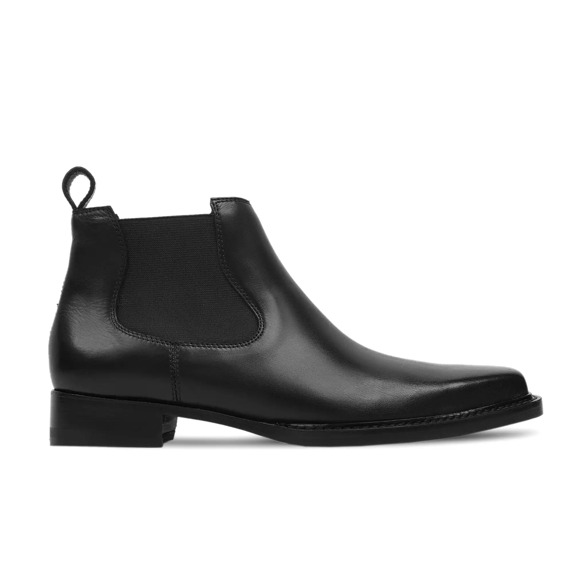 Men's Black Calf Leather Chelsea Boot