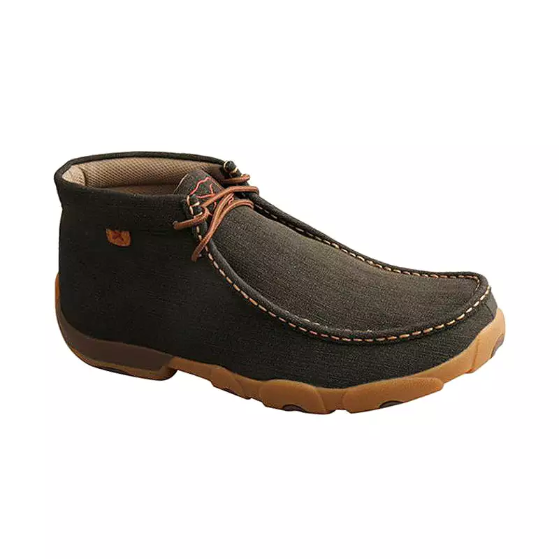 Men's Brown Chukka Driving Moc with Rubberized Soles