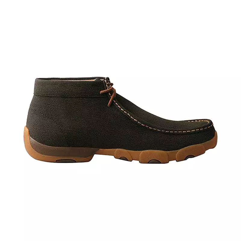 Men's Brown Chukka Driving Moc with Rubberized Soles