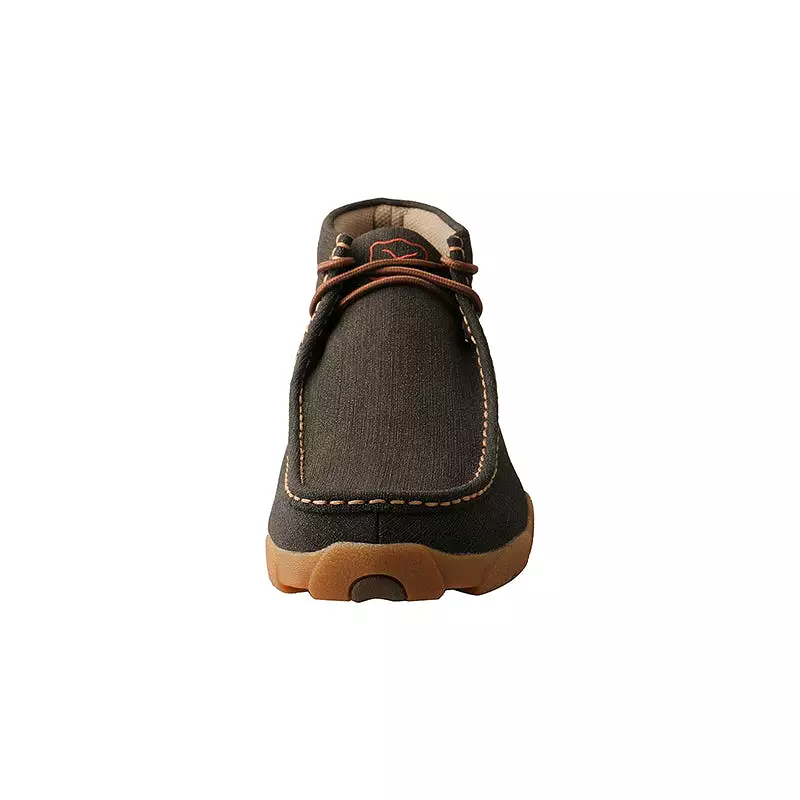 Men's Brown Chukka Driving Moc with Rubberized Soles