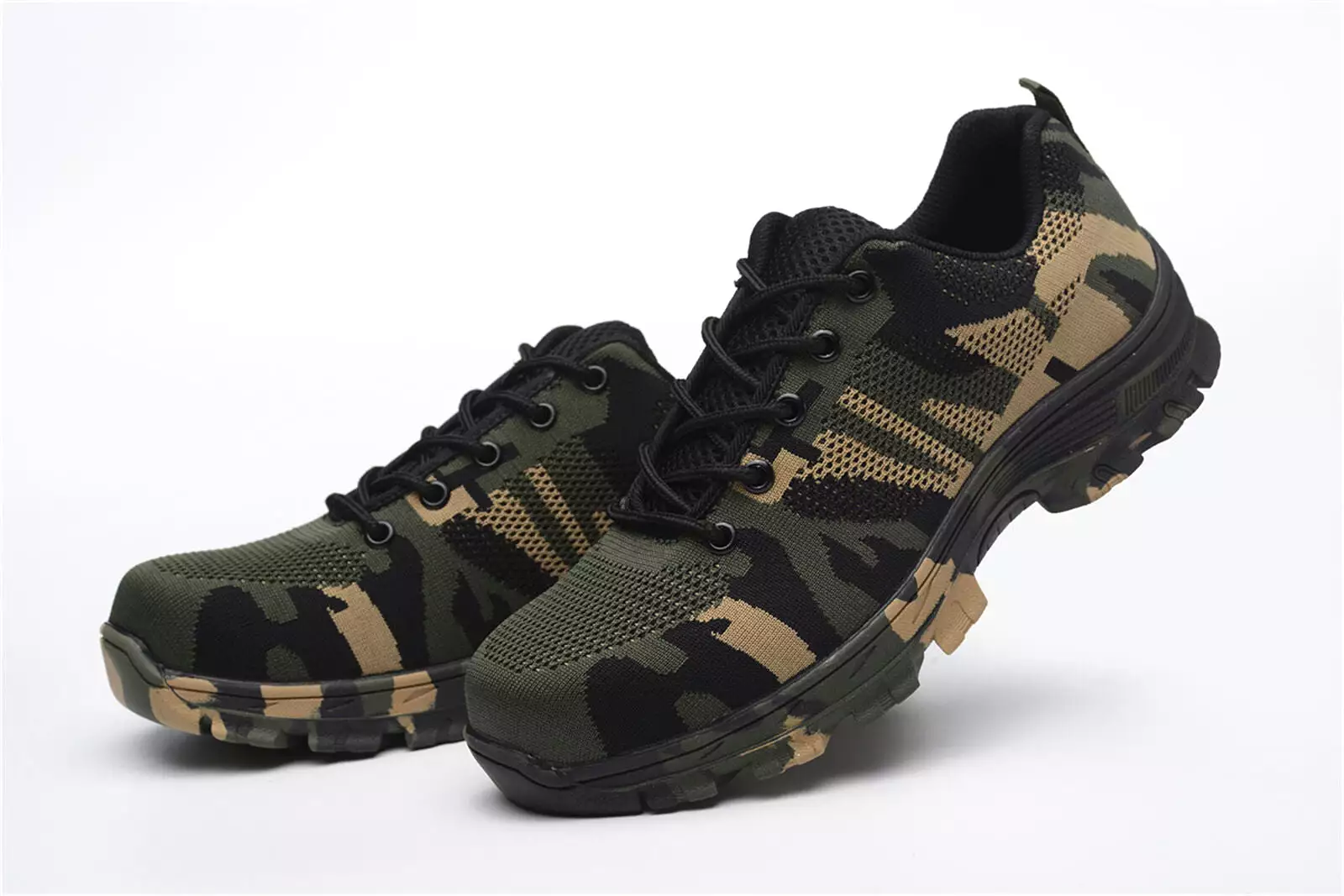 Men's Industrial Work Shoes - Camouflage Steel Toe Safety Shoes