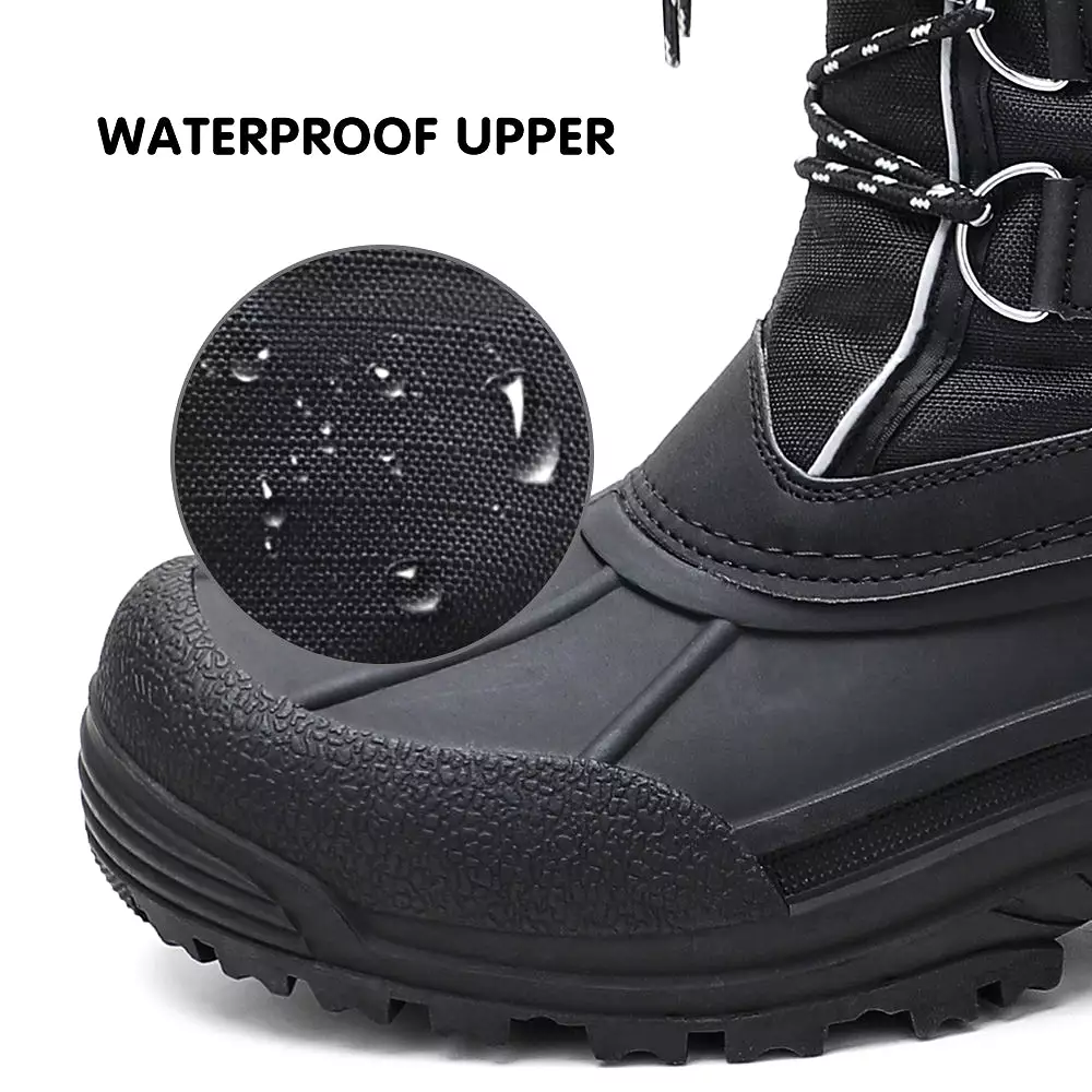 Mens Insulated Waterproof Snow Boots - Aleader