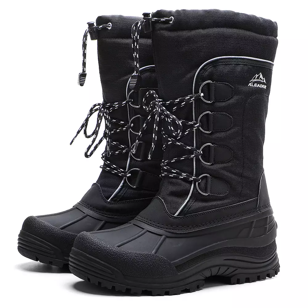 Mens Insulated Waterproof Snow Boots - Aleader