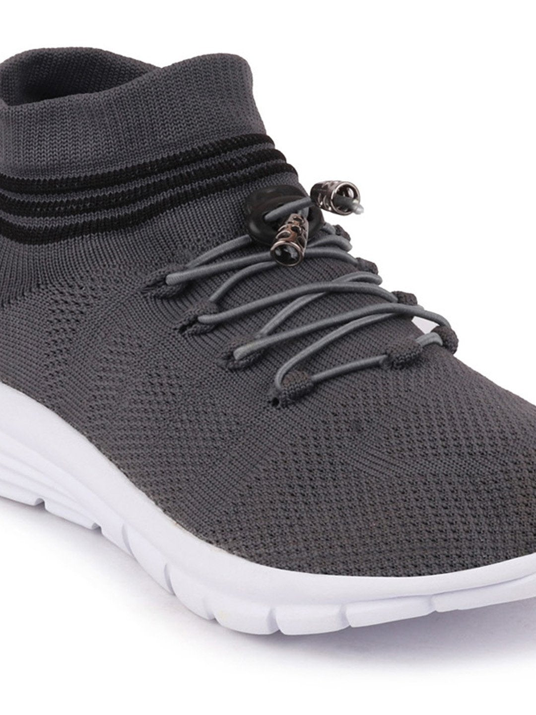 Men's Outdoor Running Shoes, Dark Grey Sports Lace-Up Footwear