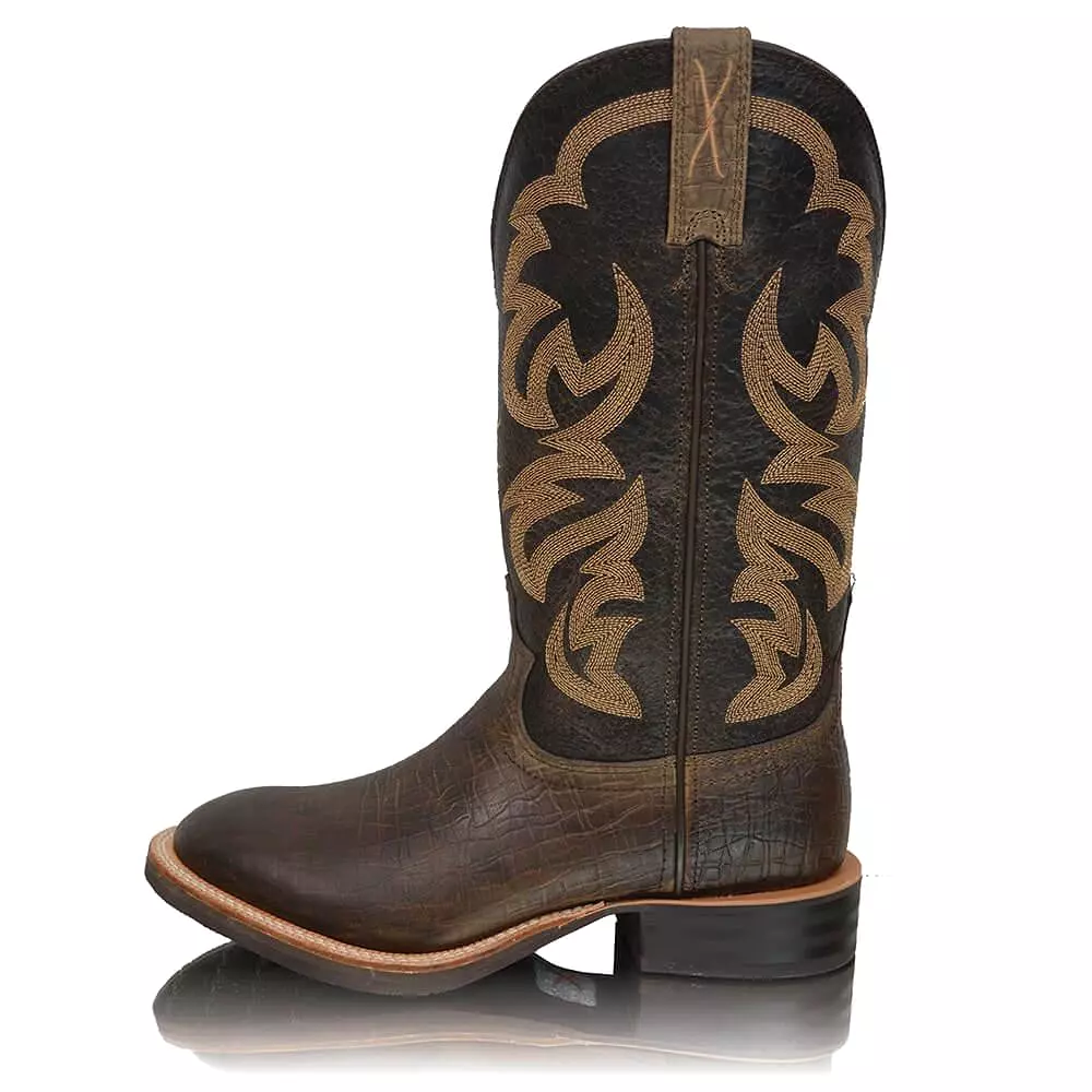 Men's Twisted X Ruff Stock Boots - Tobac and Taupe