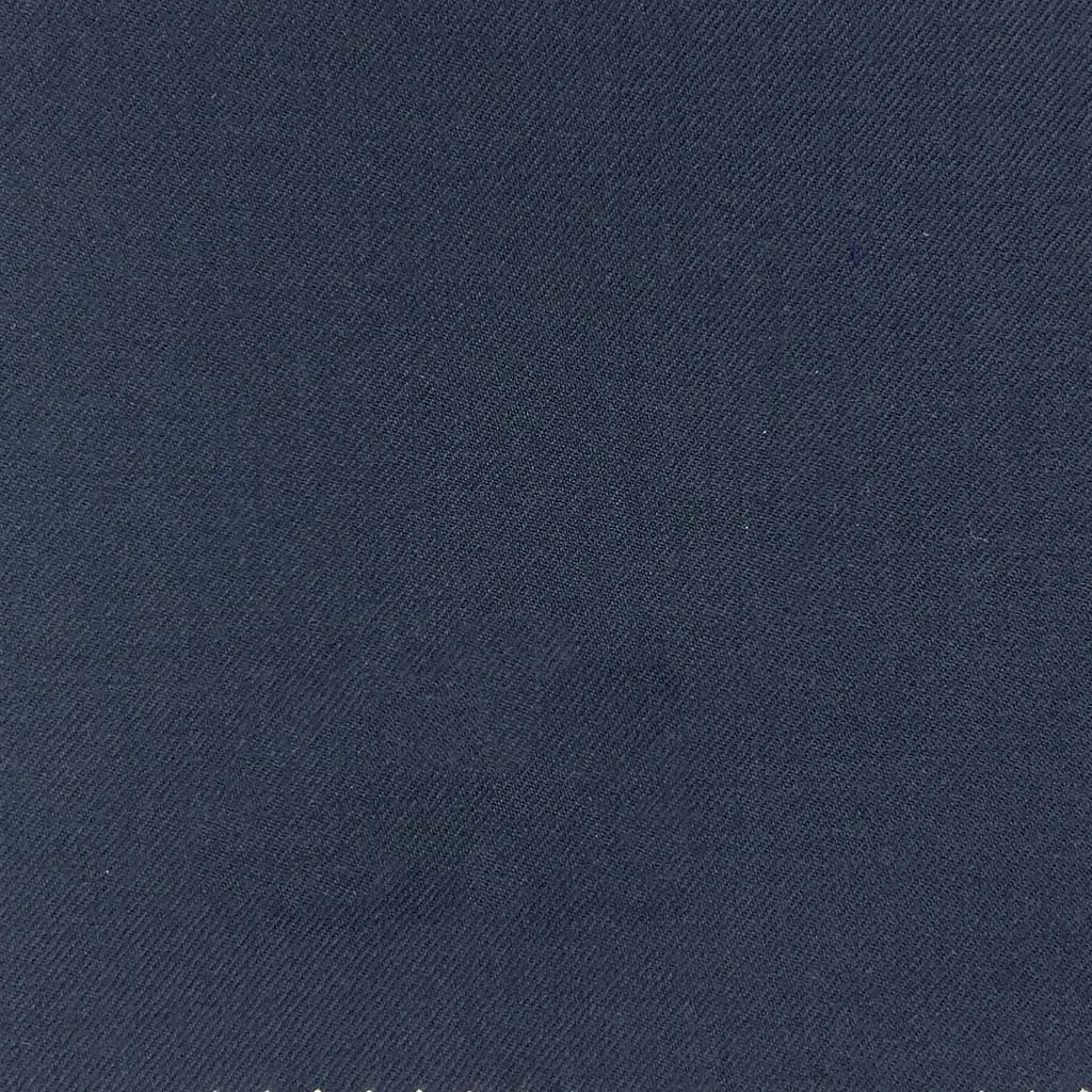 Midnight Blue Comfort Stretch Plain Weave Flannel