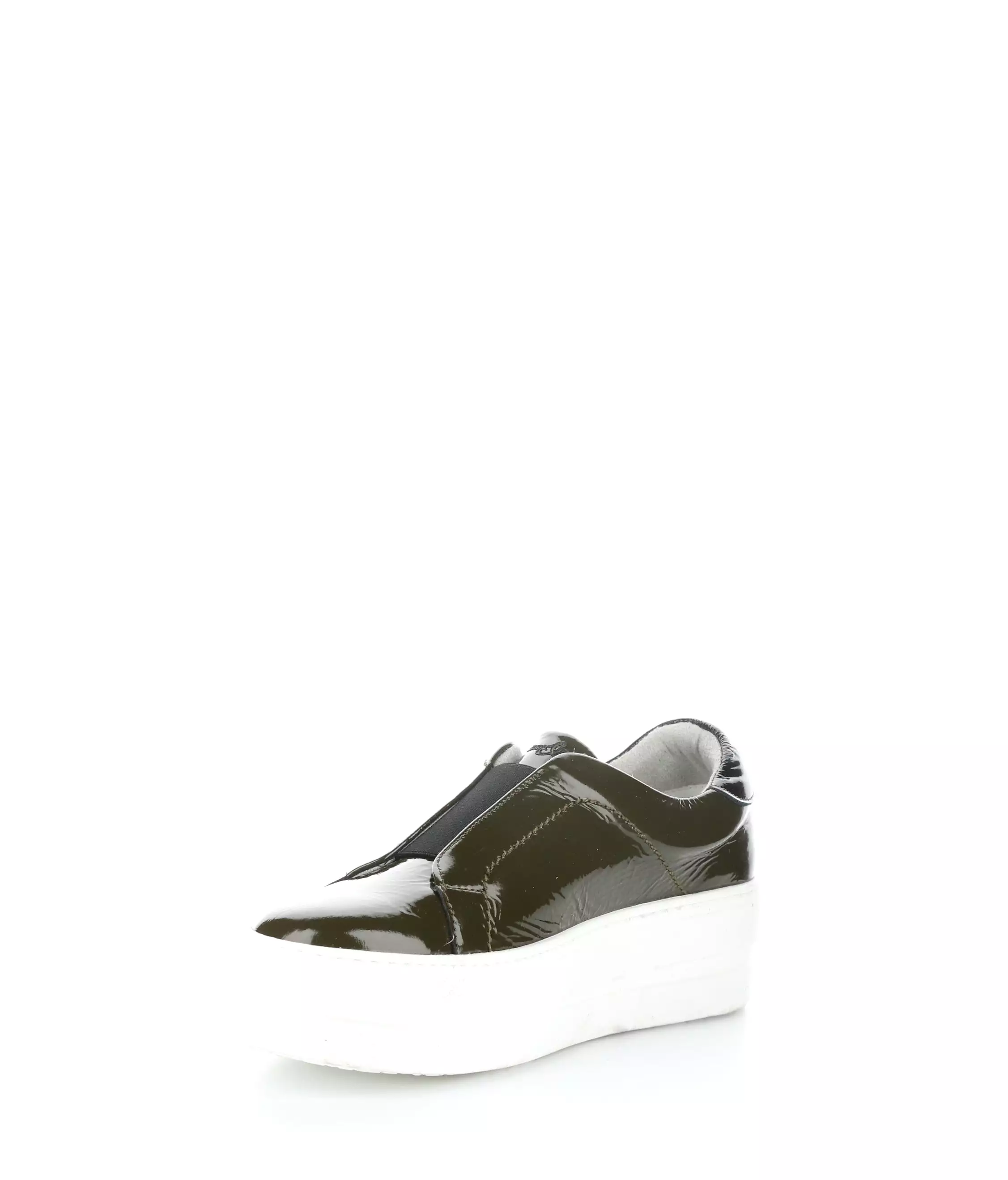 Mona Elasticated Shoes - Olive/Black.