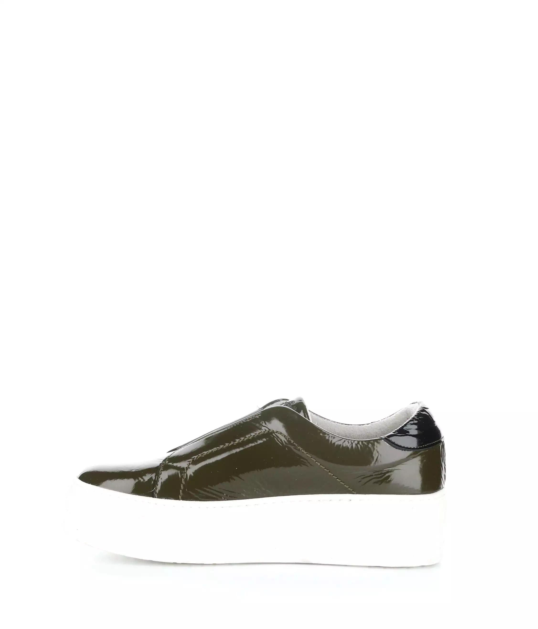 Mona Elasticated Shoes - Olive/Black.