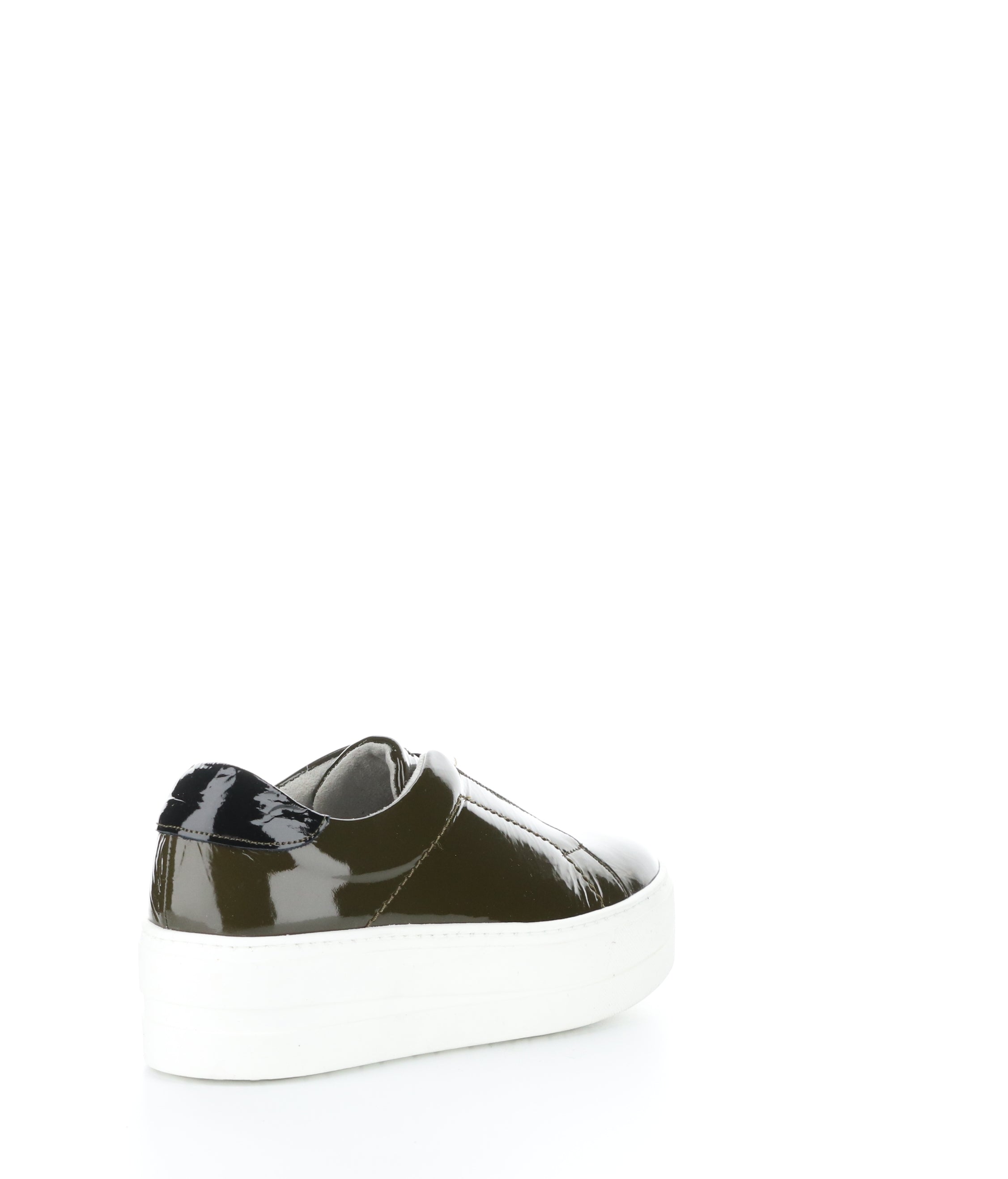 Mona Olive/Black Slip-On Shoes - Elasticated for Maximum Comfort