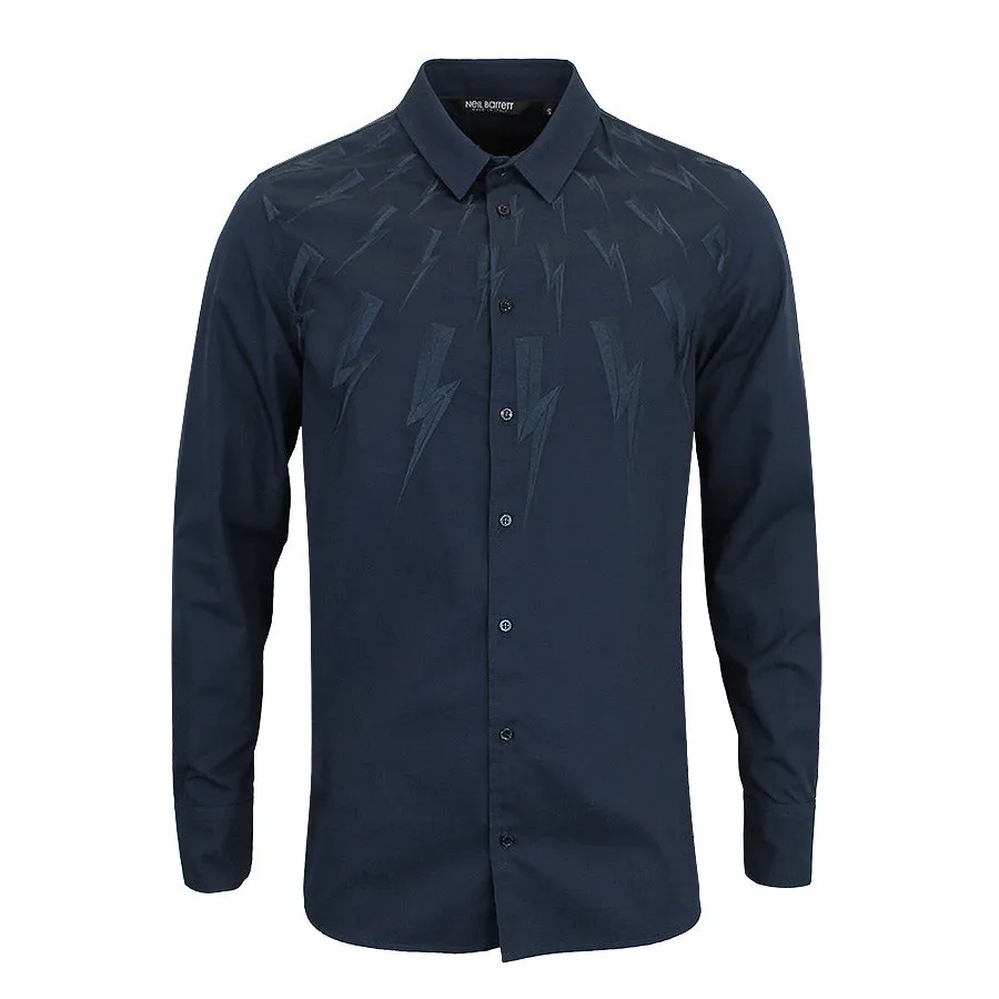 Neil Barrett Blue Halo Bolt Shirt