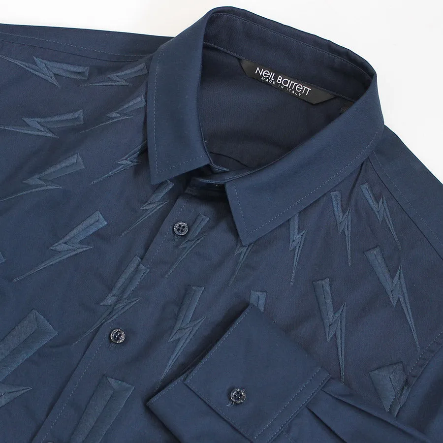 Neil Barrett Blue Halo Bolt Shirt