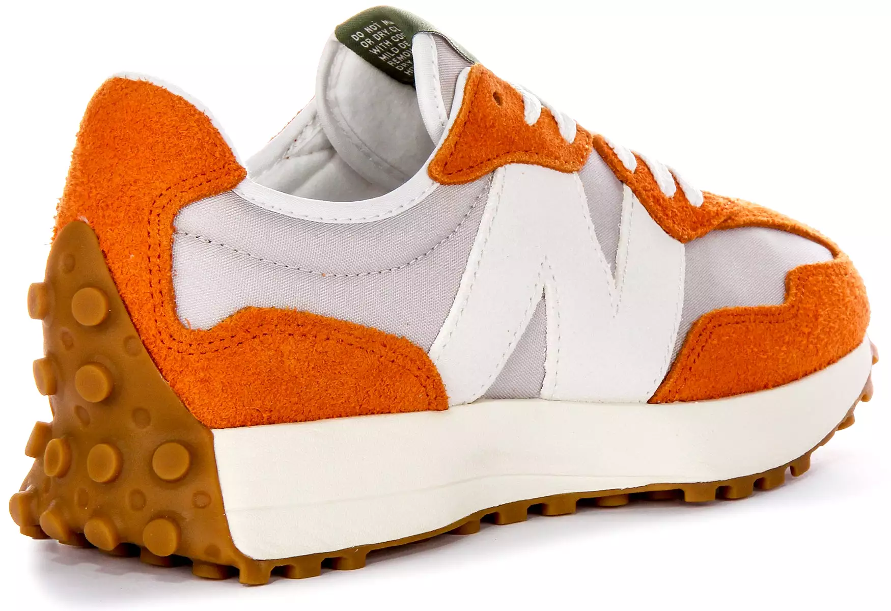 New Balance U327 Grey Orange Trainers