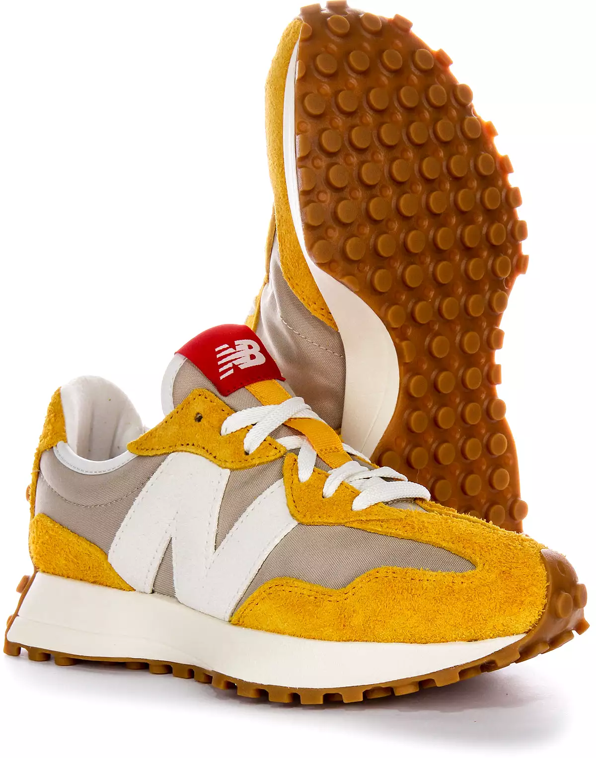 New Balance U327 SB Grey Yellow Trainers