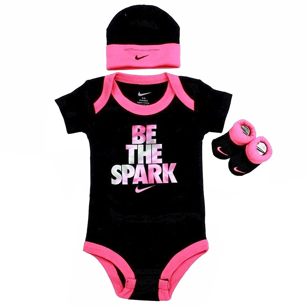 Nike Infant Girl's 3-Piece Set (Hat, OneZ & Booties) - Be The Spark