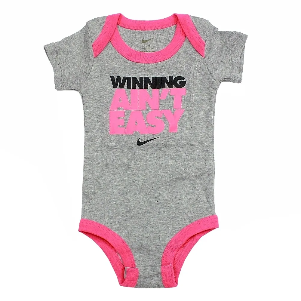 Nike Infant Girl's 3-Piece Set (Hat, OneZ & Booties) - Winning Ain't Easy