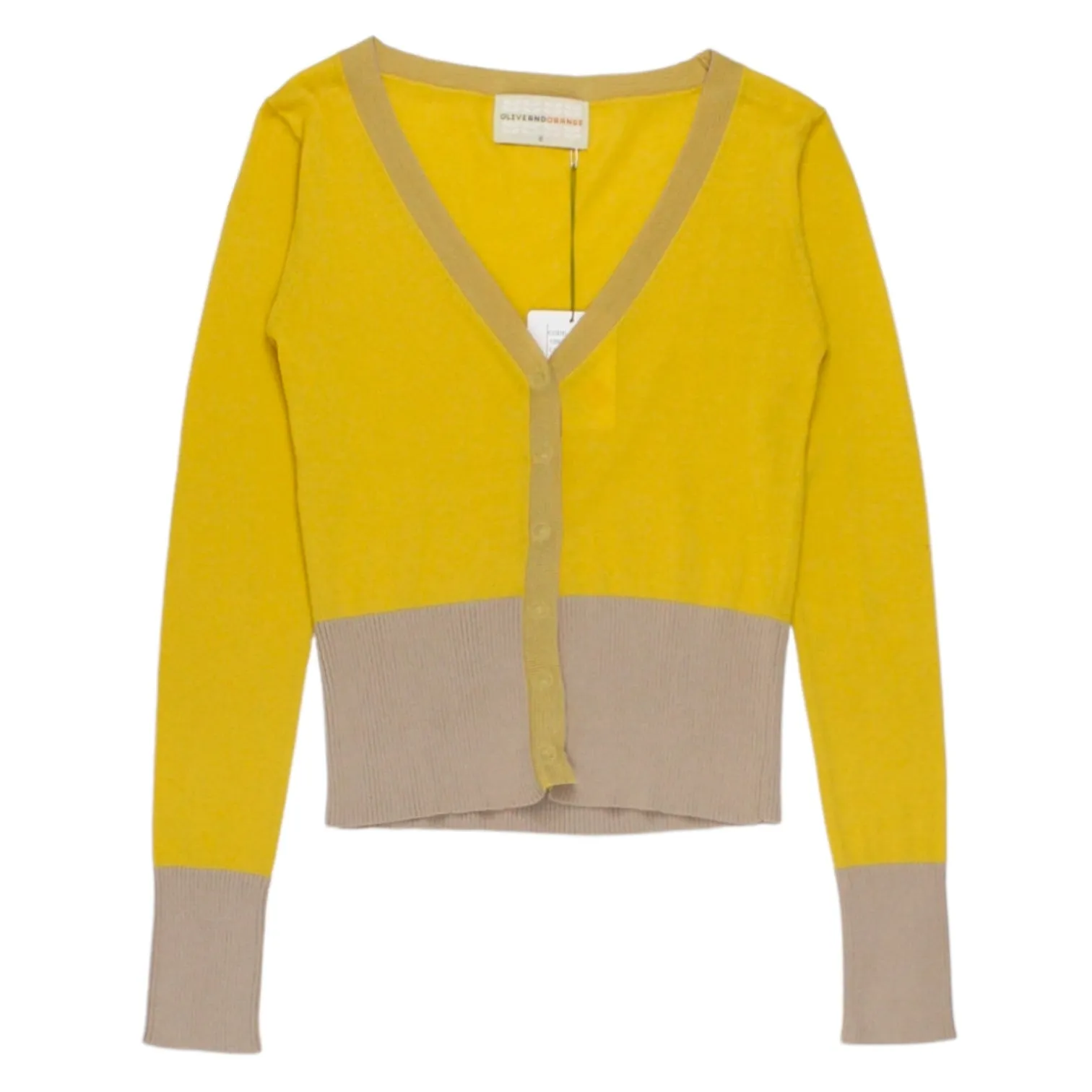 Olive Orange Yellow Brown Cardigan